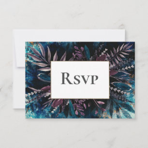 Antwoordkaart Donkere en Sombere Bruiloft RSVP Kaartje