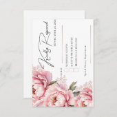 Antwoordkaart 'Don't Make Me Blush' RSVP Kaartje (Voorkant / Achterkant)