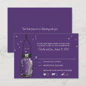 Antwoordkaart Grillen Vuurvliegjes RSVP Kaartje (Voorkant / Achterkant)