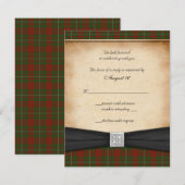 Antwoordkaart Huwelijk MacGregor of Cardney RSVP Kaartje (Voorkant / Achterkant)