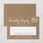 Antwoordkaart Inlay | Rustieke Baby's Adem Kaart (Voorkant / Achterkant)