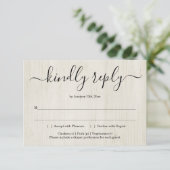 Antwoordkaart Insteekkaart - Rustiek Hout Kaart (Staand voorkant)