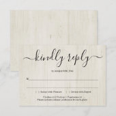 Antwoordkaart Insteekkaart - Rustiek Hout Kaart (Voorkant / Achterkant)