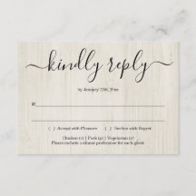 Antwoordkaart Insteekvel - Rustiek Hout