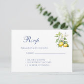 Antwoordkaart Lemon Wedding RSVP Kaartje (Staand voorkant)