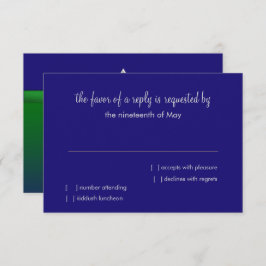 Antwoordkaart Lichtgroene en Blauwe Ombre Ster Kaart