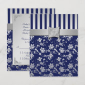 Antwoordkaart met christelijke Navy- en zilveren b Kaart (Voorkant / Achterkant)
