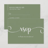 Antwoordkaart met menu selectie Eenvoudige RSVP-ka (Voorkant / Achterkant)