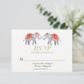 Antwoordkaart met olifant kaart (Staand voorkant)