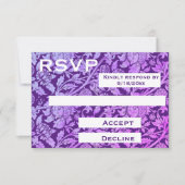 Antwoordkaart met vintage bloempatroon RSVP kaartje (Voorkant)