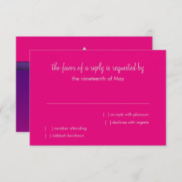 Antwoordkaart Paars en Roze Ombre Ster Kaart