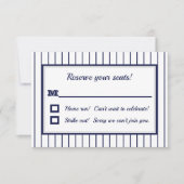 Antwoordkaart Pinstripe New York Kaart (Voorkant)