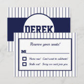 Antwoordkaart Pinstripe New York Kaart (Voorkant / Achterkant)