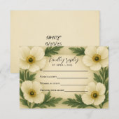 Antwoordkaart Poppy Drift RSVP Kaartje (Voorkant / Achterkant)