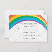 Antwoordkaart Regenboog Huwelijk Gay Trouwen Kaart (Voorkant)