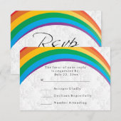 Antwoordkaart Regenboog Huwelijk Gay Trouwen Kaart (Voorkant / Achterkant)