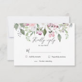 Antwoordkaart Rose Garden elegante bloem RSVP (Voorkant)