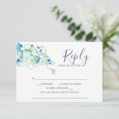 Antwoordkaart RSVP Kaarten met Waterverf Orchidee  (Staand voorkant)