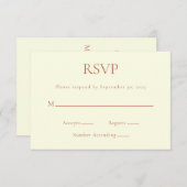 Antwoordkaart RSVP Kaartje (Voorkant / Achterkant)