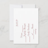 Antwoordkaart RSVP Kaartje (Achterkant)