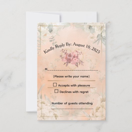 Antwoordkaart RSVP Kaartje (Voorkant)