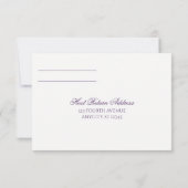 Antwoordkaart RSVP | Luxe Calligraphy (Pruim) Kaart (Achterkant)