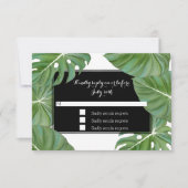 Antwoordkaart RSVP Tropisch blad Loof Foliage (Voorkant)