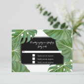 Antwoordkaart RSVP Tropisch blad Loof Foliage (Staand voorkant)