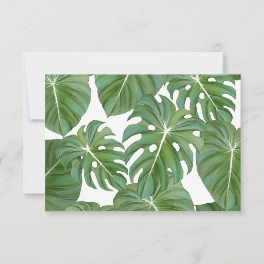 Antwoordkaart RSVP Tropisch blad Loof Foliage (Achterkant)