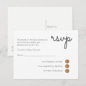 Antwoordkaart RSVP Uitnodiging Briefkaart (Voorkant / Achterkant)