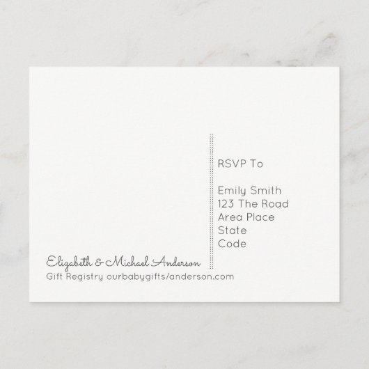 Antwoordkaart RSVP Uitnodiging Briefkaart (Achterkant)