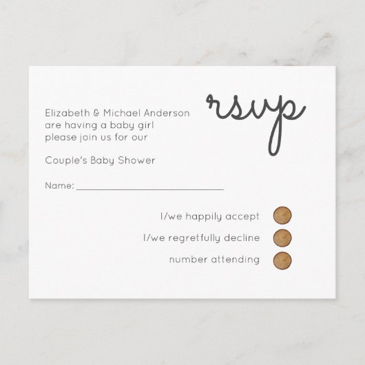 Antwoordkaart RSVP Uitnodiging Briefkaart (Voorkant)