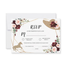 Antwoordkaart voor bruidsfeest paardenrace Derby