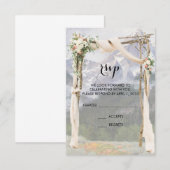 Antwoordkaart voor buitenbruiloft in Mountain Arbo Kaart (Voorkant / Achterkant)