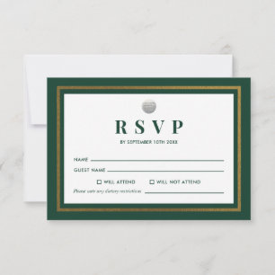 Antwoordkaart voor golftornooi RSVP kaartje