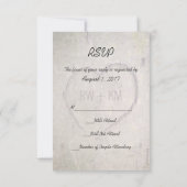 Antwoordkaart voor Heart Carved in Tree RSVP (Achterkant)