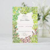 Antwoordkaart voor huwelijksuitnodiging met woesti kaart (Staand voorkant)