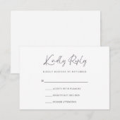 Antwoordkaart voor indly Reply RSVP Kaartje (Voorkant / Achterkant)