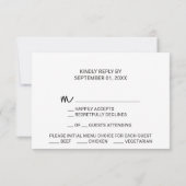 Antwoordkaart voor Love Hearts Menu Keuze (Achterkant)