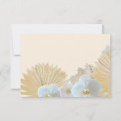 Antwoordkaart voor Pampagras en Orchideeën Bruilof RSVP Kaartje (Achterkant)