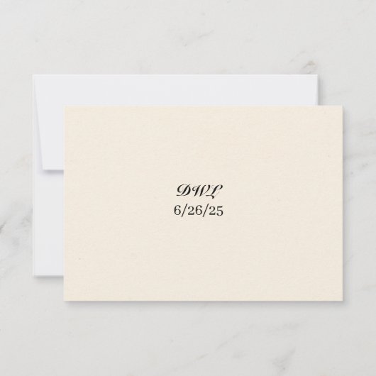 Antwoordkaart voor Papaver Droom RSVP Kaartje (Achterkant)