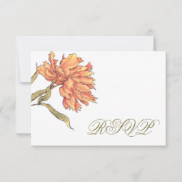 Antwoordkaart voor Peach Peony RSVP Kaartje