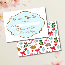 Antwoordkaart voor Prinsessenfeest RSVP Kaartje