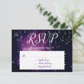 Antwoordkaart voor Purple Galaxy Celestial Stars R Kaart (Staand voorkant)