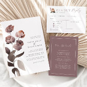 Antwoordkaart voor rozenbruiloftsinvitaties met ma informatiekaartje