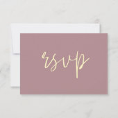 Antwoordkaart voor RSVP met elegante bloemmotieven (Achterkant)