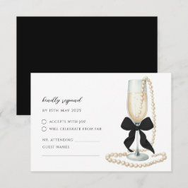 Antwoordkaart voor RSVP voor bruidsuitnodiging met Kaartje