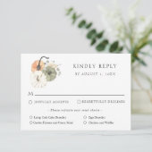 Antwoordkaart voor rustieke herfstbruiloft kaart (Staand voorkant)