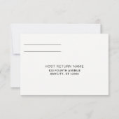 Antwoordkaart voor trouwerij RSVP | Zwart Kaart (Achterkant)