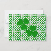 Antwoordkaart voor trouwkaart Lucky Clover RSVP Kaartje (Achterkant)